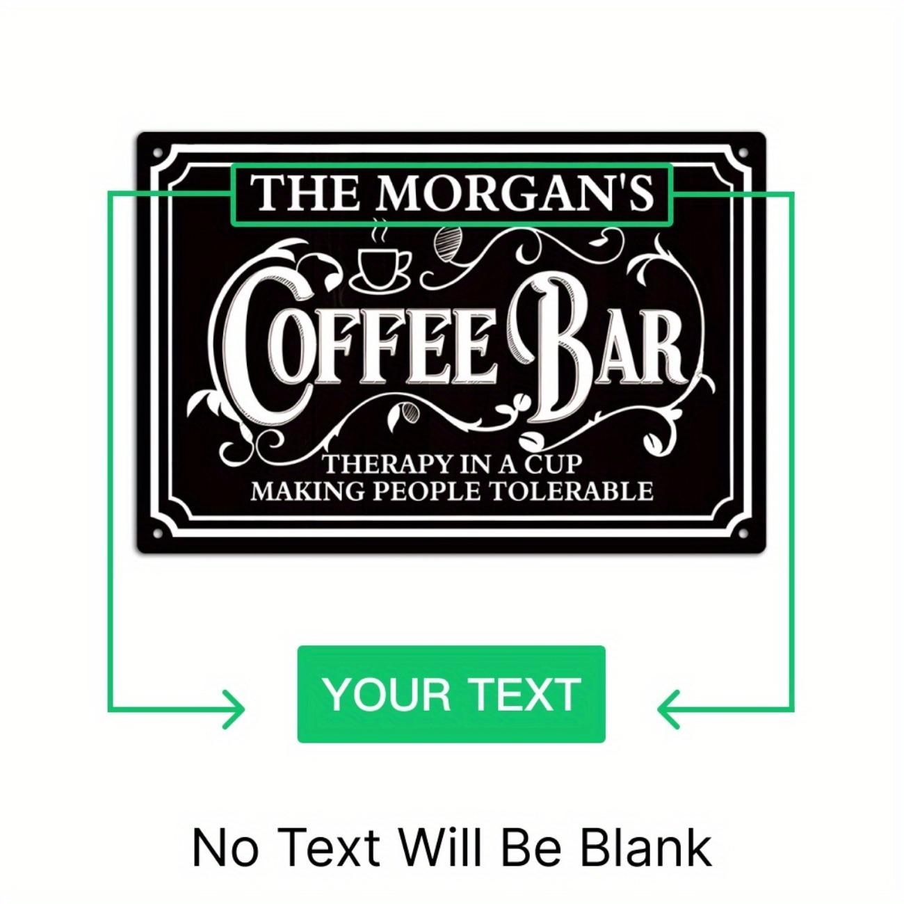 1pc Personalized The Morgan's  - Home Bar And Coffee avis et prix