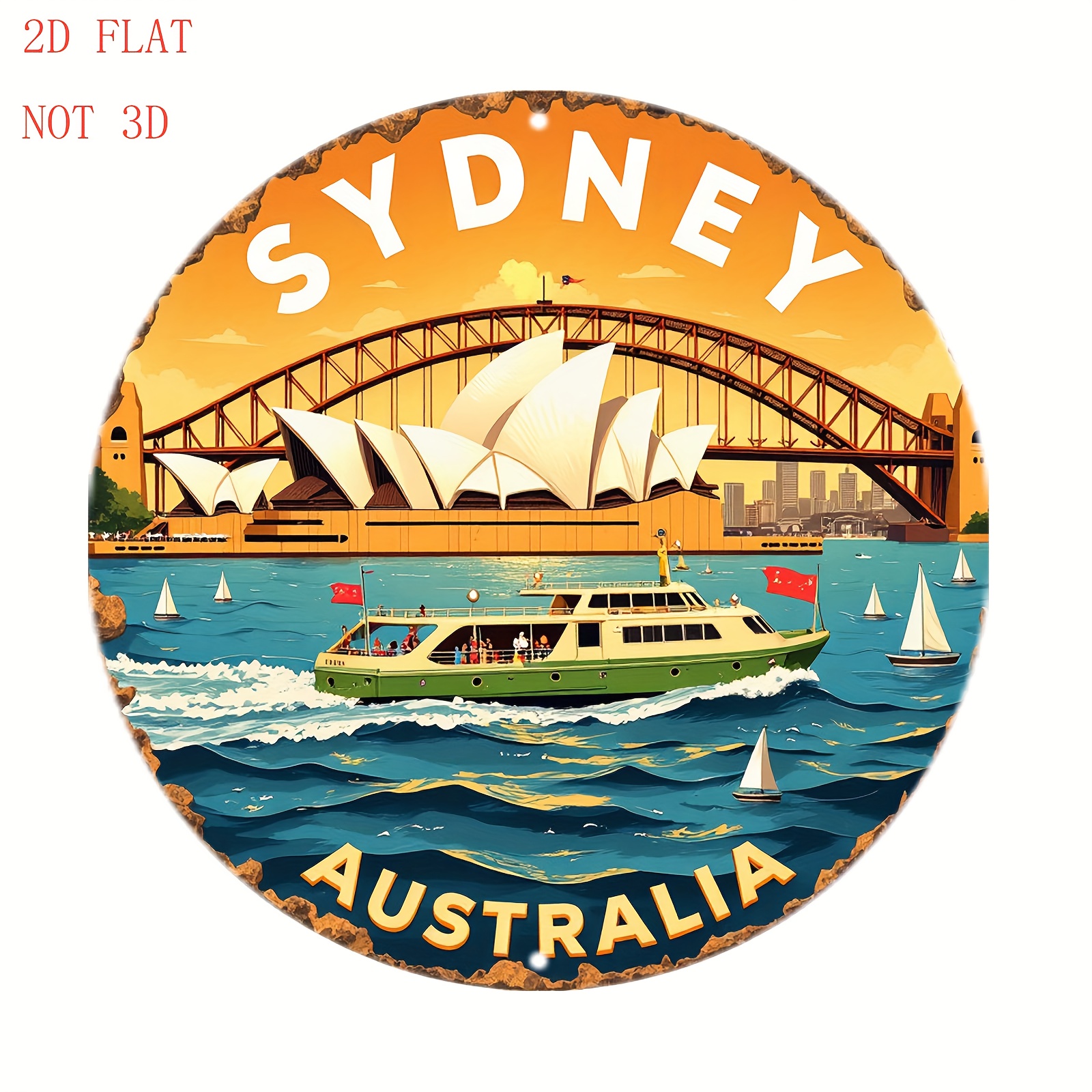 2D Metal Sign Sydney Australia - Home Bar Sydney avis et prix