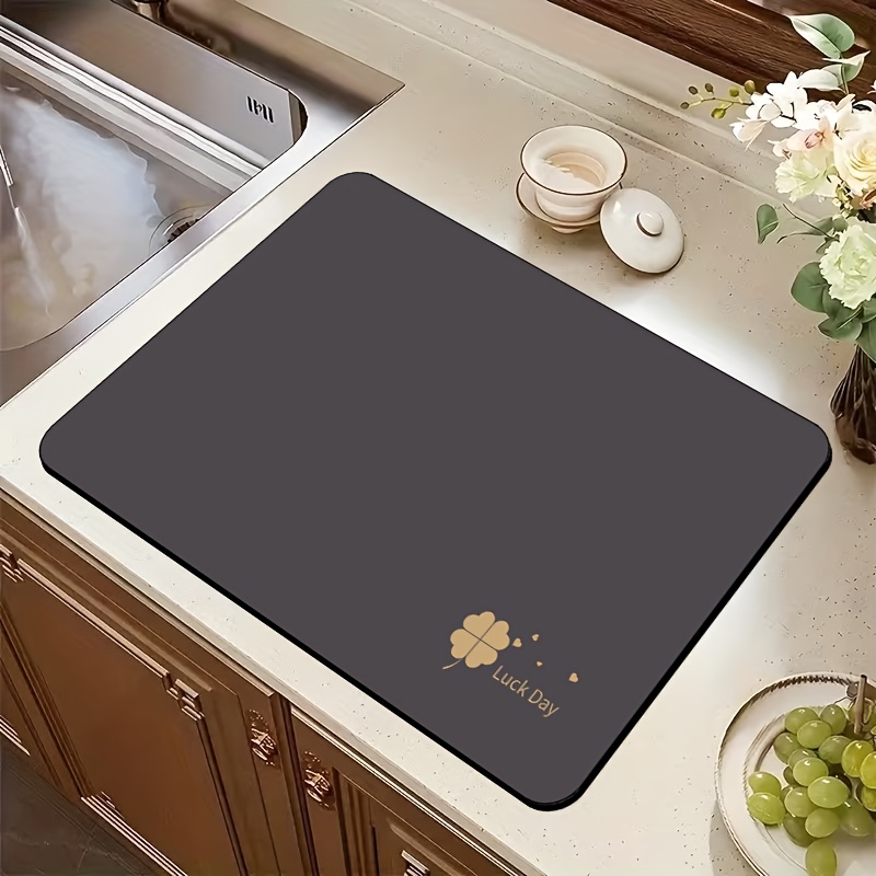 Dark Grey Clover Luck Dish Dry - Bar Mat Rubber avis et prix