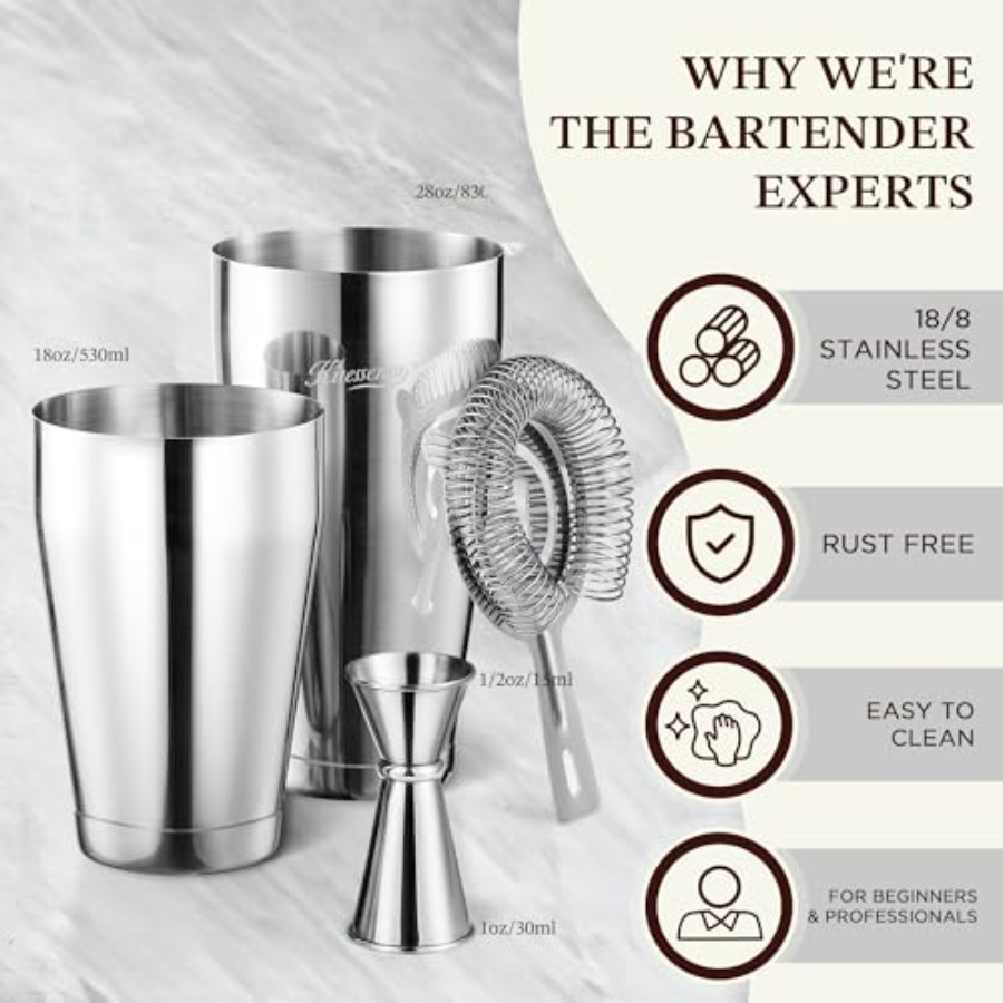 Boston Cocktail Shaker Set 8-P - Boston Shaker Set avis et prix